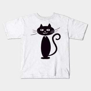 Cosmic Cat Solo (Black) Kids T-Shirt